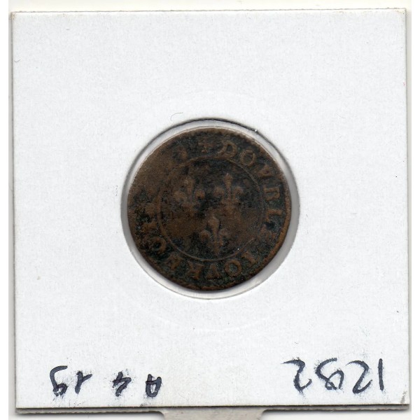 Double Tournois 1599 A Paris Moulin des étuves Henri IV