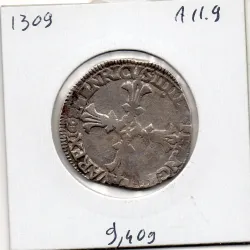 1/4 ou quart d'Ecu Croix de Face 1608 9 Rennes Henri IV