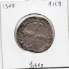 1/4 ou quart d'Ecu Croix de Face 1608 9 Rennes Henri IV