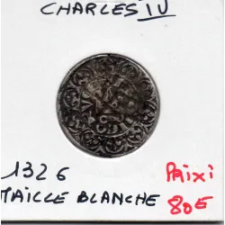 Maille Blanche Charles IV (1326) TTB