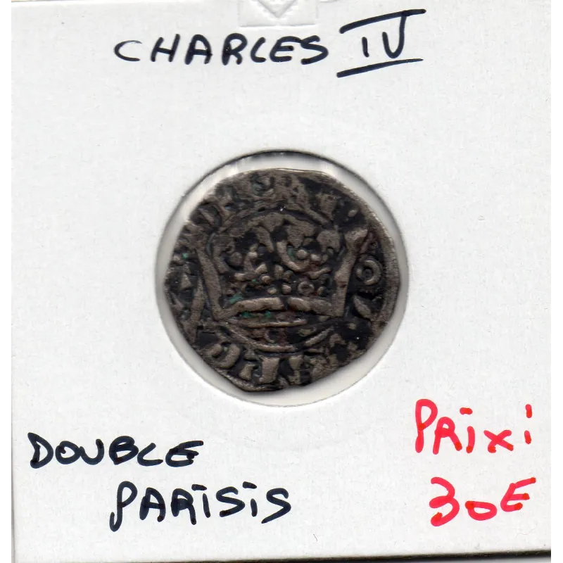 Double Parisis Philippe IV (1303-1305) pièce de monnaie royale Double Parisis Philippe IV (1303-1305) pièce de monnaie royale