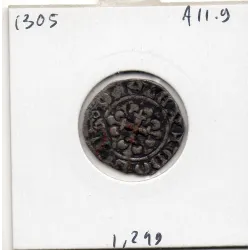 Double Parisis Philippe IV (1303-1305) pièce de monnaie royale