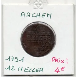 Achen 12 Heller 1791 B KM 51 pièce de monnaie