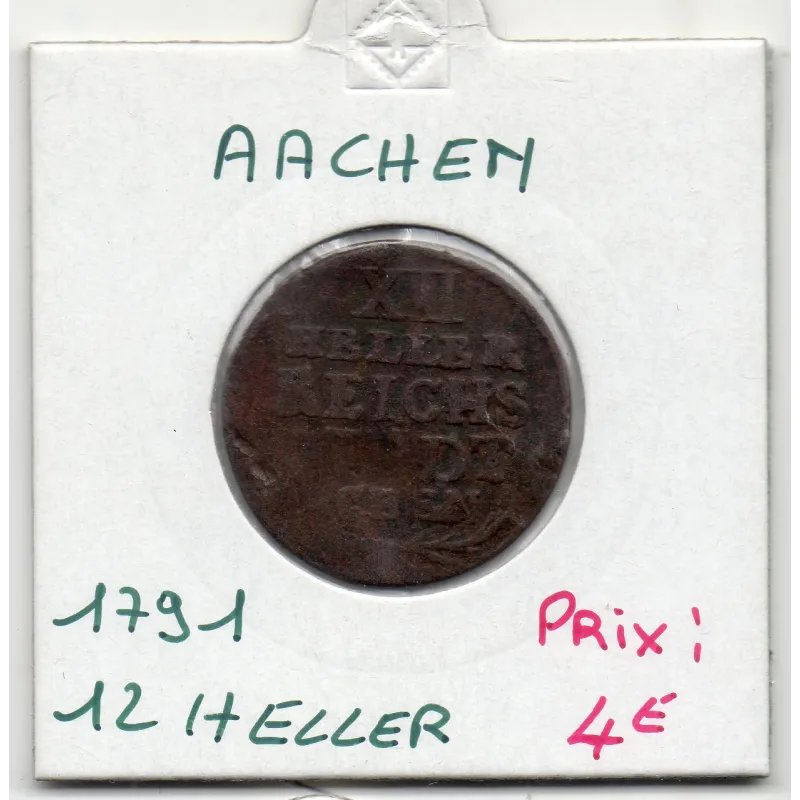 Achen 12 Heller 1791 B KM 51 pièce de monnaie