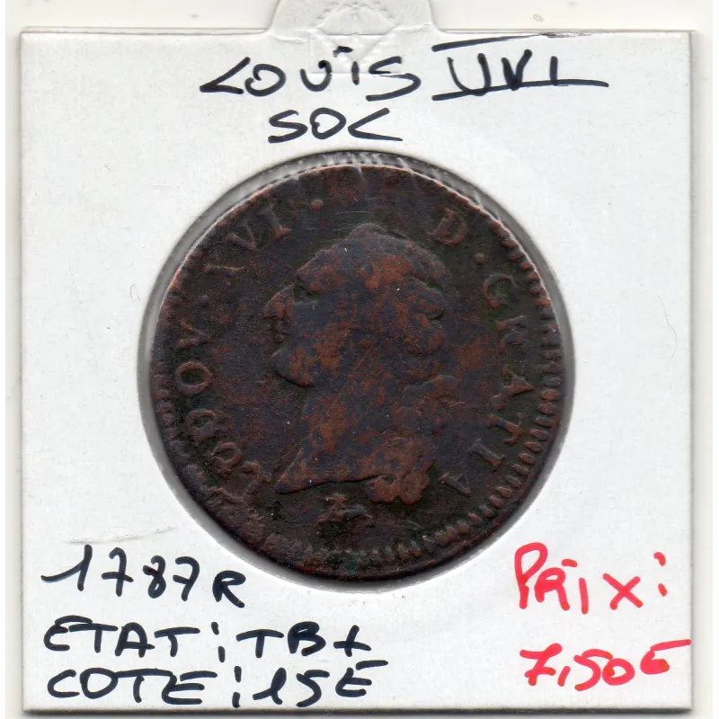 Sol 1787 R Orleans Louis XVI TB+ Sol 1787 R Orleans Louis XVI TB+