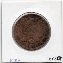 Argentine 2 centavos, 1888, TB, KM 33 pièce de monnaie
