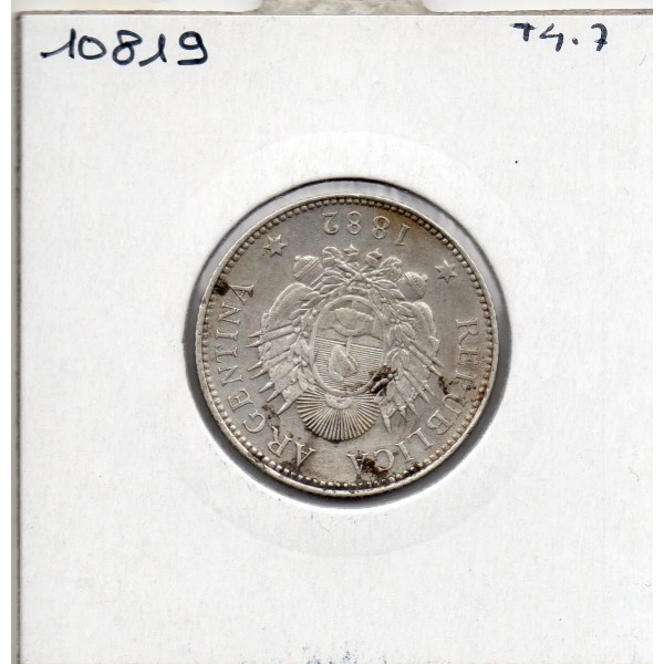 Argentine 20 centavos, 1882, TTB, KM 27 pièce de monnaie
