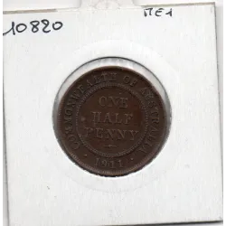 Australie 1/2 penny 1911, TTB, KM 22 pièce de monnaie