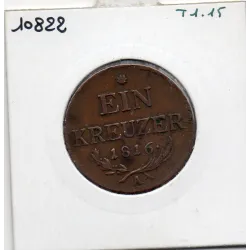 Autriche 1 kreuzer 1816 A Vienne, TB+, KM 2113 pièce de monnaie