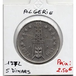 Algérie 5 dinars 1972 chouette TTB KM 105a pièce de monnaie