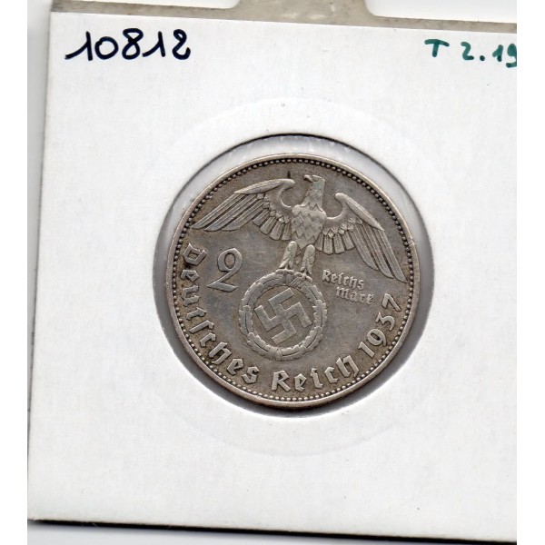 Allemagne 2 reichsmark 1937 A, TTB, KM 93 pièce de monnaie