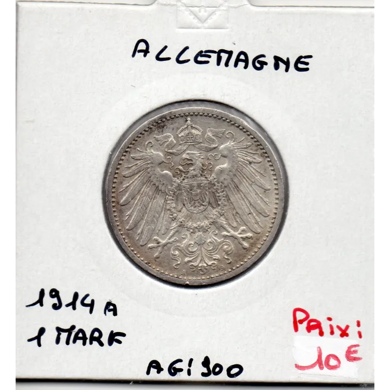 Allemagne 1 mark 1914 A, Sup, KM 14 pièce de monnaie Allemagne 1 mark 1914 A, Sup, KM 14 pièce de monnaie