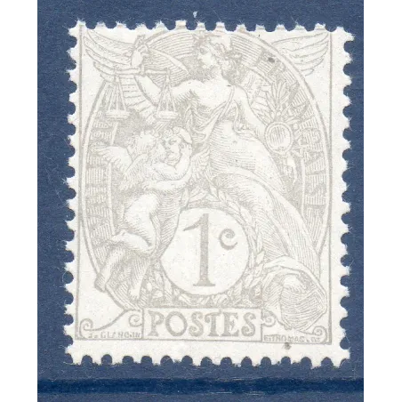 Timbre Yvert No 107 l type blanc papier x signé luxe**