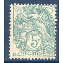 Timbre Yvert No 111c type blanc vert bleu luxe**