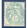 Timbre Yvert No 111c type blanc vert bleu luxe**