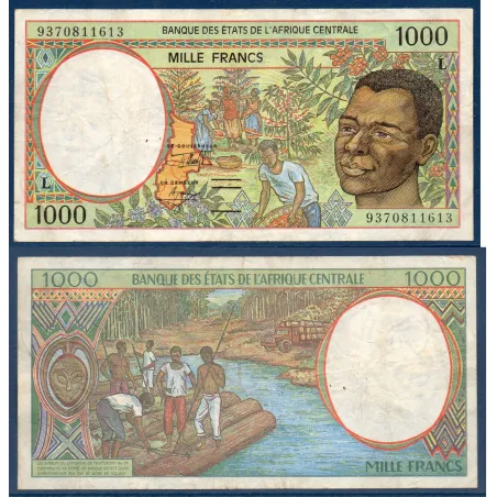 Afrique Centrale P.402La, TB Billet de 1000 Francs CFA 1993 Gabon