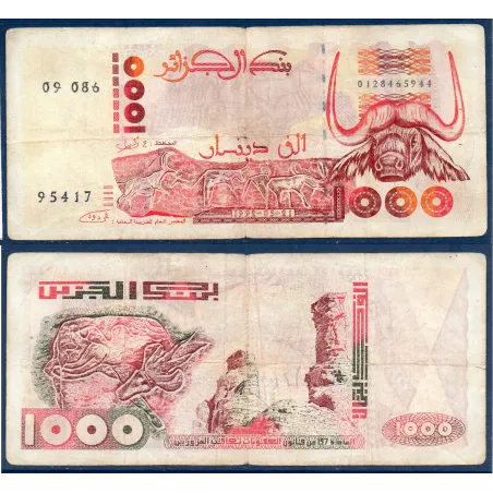 Algérie P.140, TB Billet de 1000 dinar 1992 Buffle