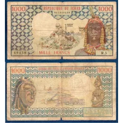 Tchad Pick N°3a, B Billet de 1000 francs 1974 rare