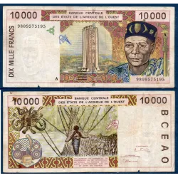 BCEAO Pick 214Bg pour le Benin, TB Billet de 10000 Francs CFA 1998