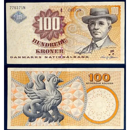 Danemark P.61g, TTB, Billet de 100 Kroner 2007 Karl Nielsen