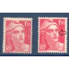 Timbre Yvert No 712 point sous oeil variété de poinçon , neuf ** type marianne de Gandon