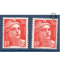 Timbre Yvert No 714b barre f absente variété de poinçon , neuf ** type marianne de Gandon