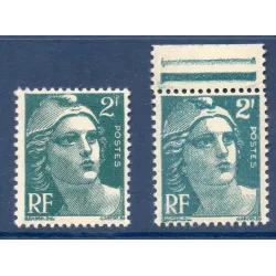 Timbre Yvert No 713e gros 2 variété de poinçon , neuf ** type marianne de Gandon