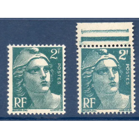 Timbre Yvert No 713e gros 2 variété de poinçon , neuf ** type marianne de Gandon