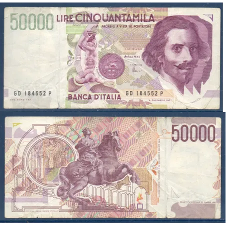 Italie P.116c, TTB Billet de 50000 Lire 1997-1999