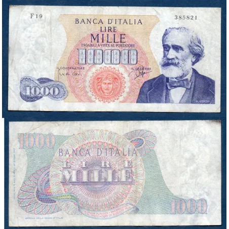Italie P.96b, TB Billet de 1000 Lire 1964 Verdi