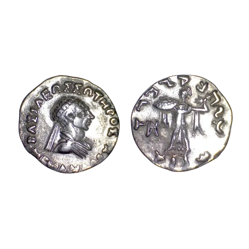 Bactriane, Menandre Drachme (-160 à -145) Buste à droite