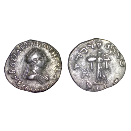 Bactriane, Menandre Drachme (-160 à -145) Buste à droite