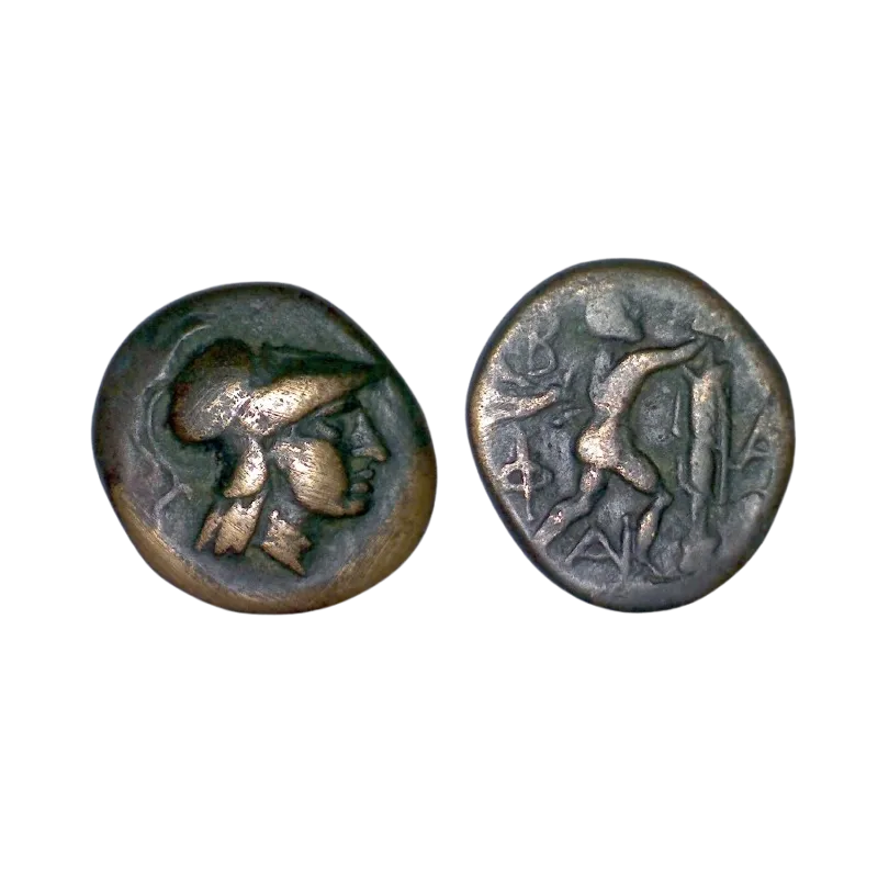 Macedoine, Antigonos II Gonatas Ae19 cuivre (-277 à -239) Pan et Athéna