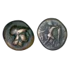 Macedoine, Antigonos II Gonatas Ae19 cuivre (-277 à -239) Pan et Athéna