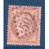 Timbre France Yvert No 58 Type Cérès 10c brun s. rose Oblitéré gros chiffres