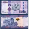Tanzanie P.43d, TTB Billet de 5000 shillings 2025 Rhinocéros