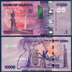 Ouganda P.52i, TTB, Billet de 10000 Shillings 2024 Bananiers