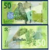 Seychelles P.49, TTB Billet de 50 Rupees 2016 Perroquet noir