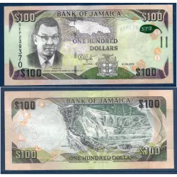 Jamaique P.95e, TTB Billet de 100 dollars 2021 Donald Sangster