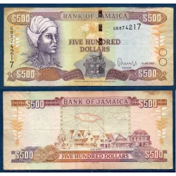 Jamaique P.85o, TTB Billet de 500 dollars 2021 Nanny Maroons