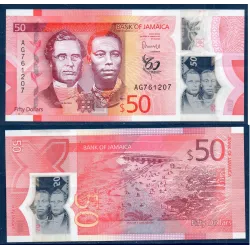 Jamaique P.96, TTB Billet de 50 dollars 2022 Gordon et Bogle