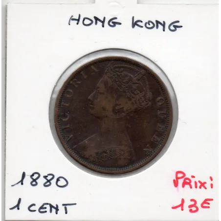 Hong Kong 1 cent 1880 TB, KM 4.3 pièce de monnaie