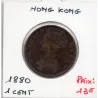 Hong Kong 1 cent 1880 TB, KM 4.3 pièce de monnaie