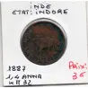 Inde Indore 1/4 anna 1887 TB, KM 33 pièce de monnaie