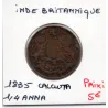 Inde Britannique 1/4 anna 1835 Calcutta, TB, KM 446.2 Petit One Quarter