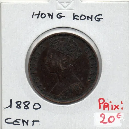 Hong Kong 1 cent 1880 TTB, KM 4.3 pièce de monnaie