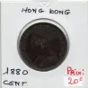 Hong Kong 1 cent 1880 TTB, KM 4.3 pièce de monnaie