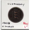 Guernesey 4 Doubles 1885 H Heaton, TB, KM 5 pièce de monnaie