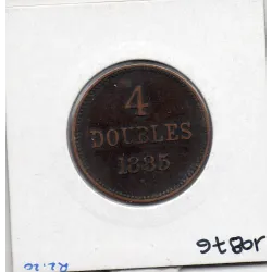 Guernesey 4 Doubles 1885 H Heaton, TB, KM 5 pièce de monnaie
