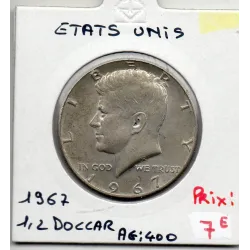 Etats Unis 1/2 Dollar 1967, Sup, KM 202a pièce de monnaie